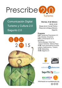 L'Ajuntament de Sagunt organitza una nova jornada sobre Comunicació Digital Turisme i Cultura 2.0 Sagunt 2.0 dins del programa SIC2M15