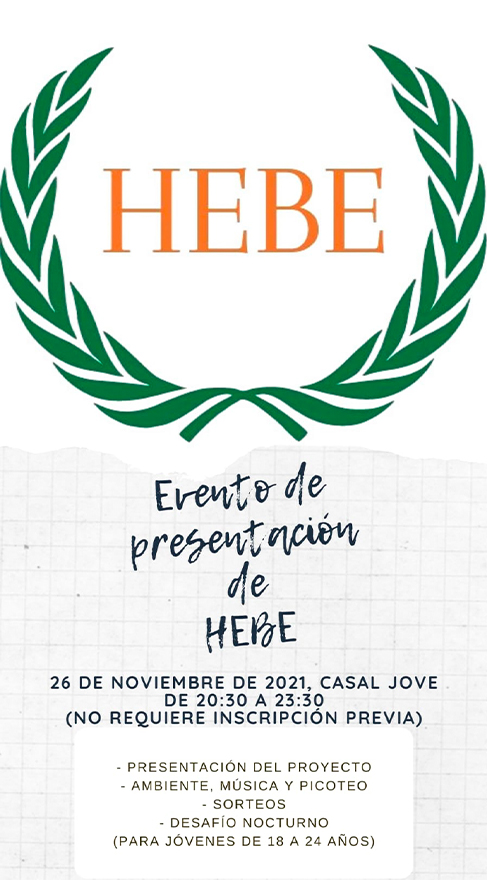 Mañana tendrá lugar la fiesta de presentación del nuevo grupo de participación HEBE