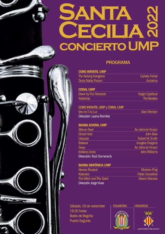 La Unión Musical Porteña ofrece el tradicional concierto de Santa Cecilia este sábado