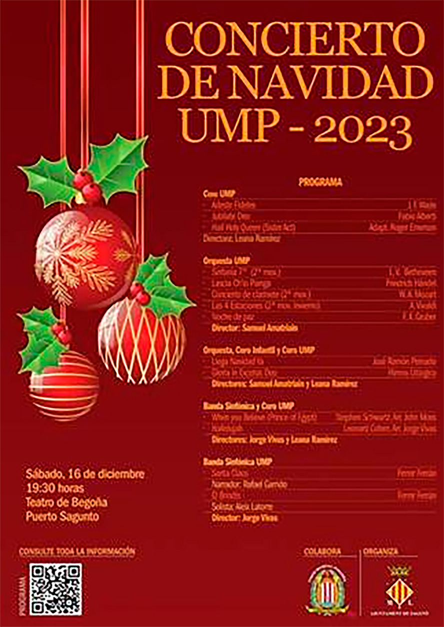 Vuelve el concierto de Navidad de  la Unión Musical Porteña 