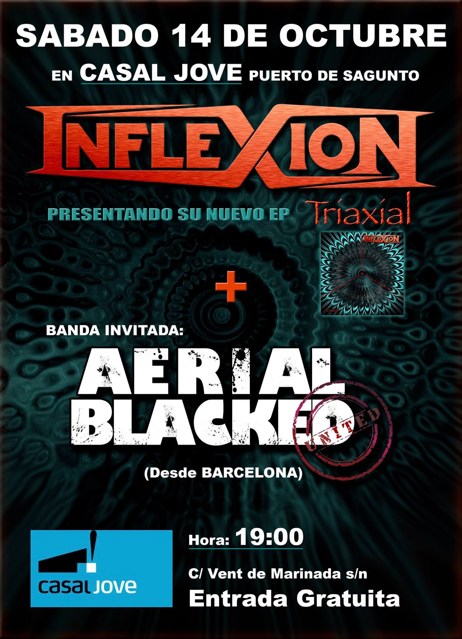 La banda local de heavy metal Inflexión presentará en directo su nuevo disco el sábado en el Casal Jove
