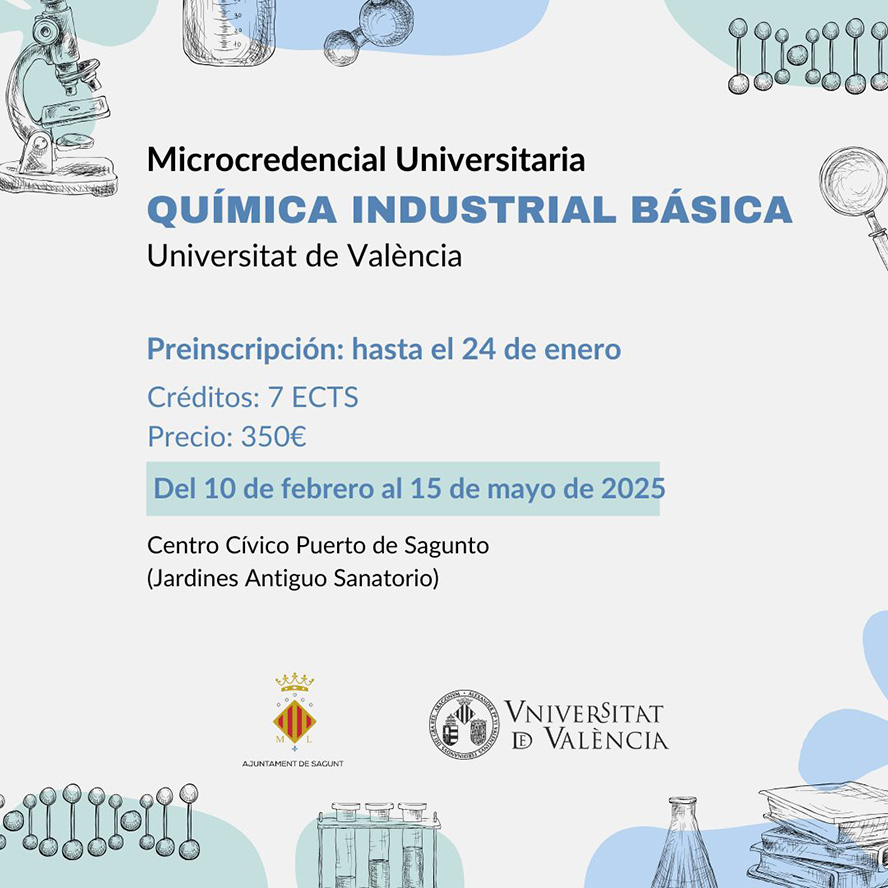 Sagunto y la Universidad de Valencia lanzan la segunda edición de la Microcredencial en Química Industrial Básica