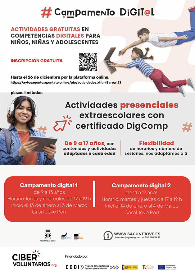 La concejalía de Juventud e Infancia ofrece campamentos para aprender competencias digitales