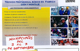 El IES Eduardo Merello abre el plazo para inscribirse al módulo de formación profesional básica de 2ª oportunidad