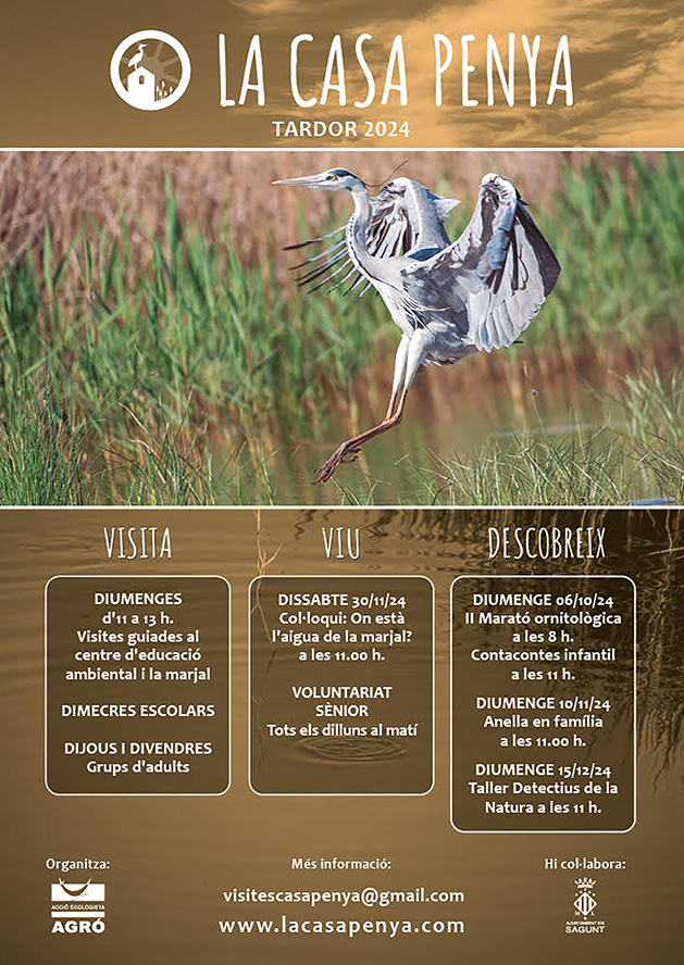 Otoño de aves, rastros y lectura en La Casa Penya 