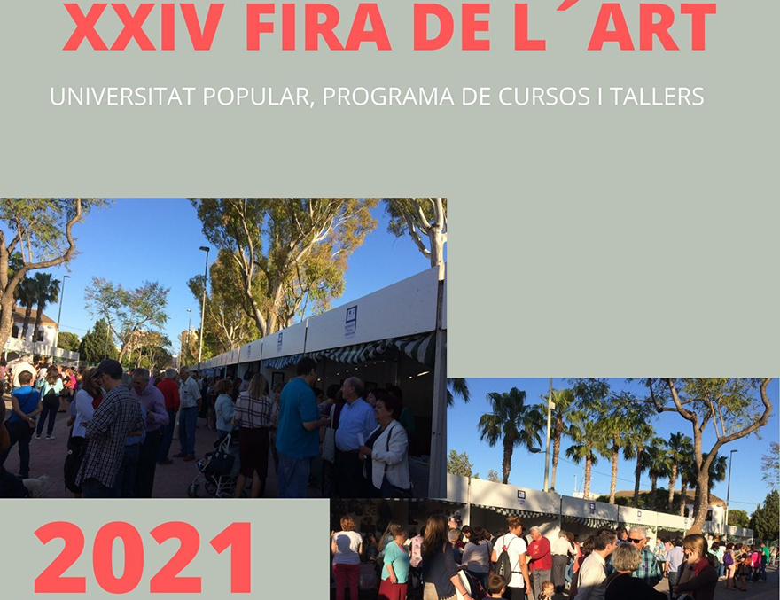 La Universidad Popular concluye su curso 2020/2021 con la tradicional 'Fira de l'Art', este año dedicada al arte y la salud en tiempo de pandemia