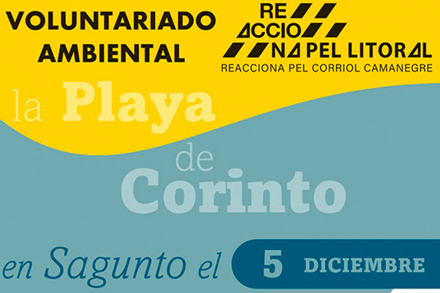 El próximo domingo tendrá lugar una limpieza en la playa de Corinto