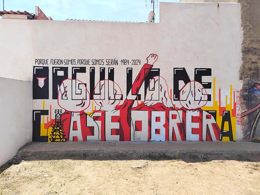 El alumnado del IES número 5 pinta un mural en el Festival Més Que Murs