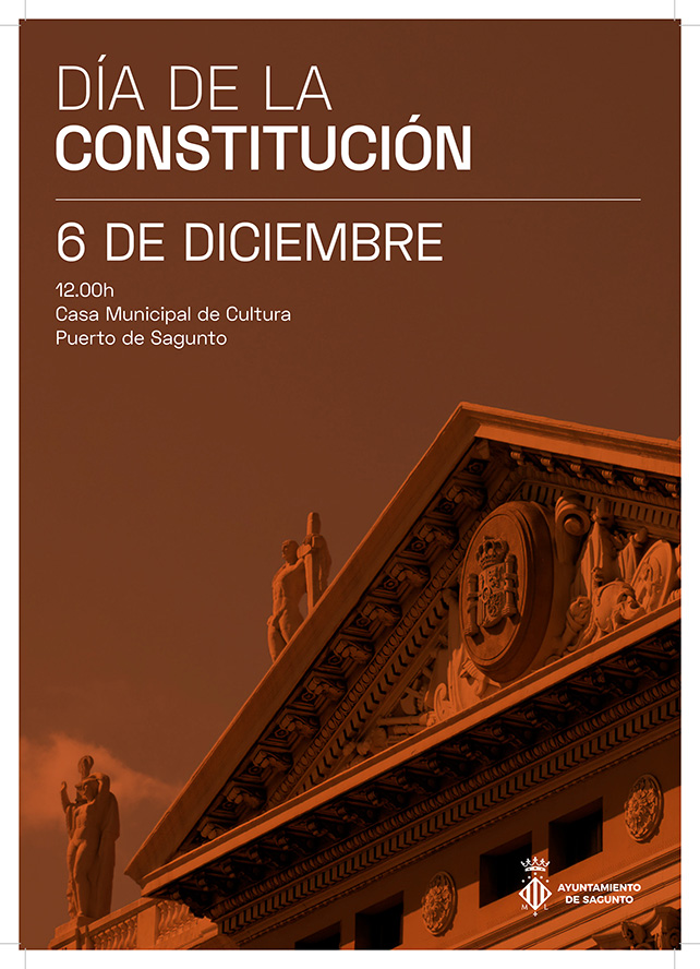 El Ayuntamiento de Sagunto invita a la ciudadanía el Día de la Constitución a una lectura pública de la Carta Magna por parte de niños y niñas del municipio