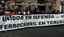 El Alcalde de Sagunto asistió a la manifestación en Teruel por la defensa del eje cantábrico-mediterráneo 