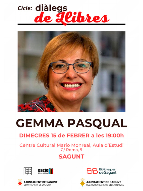 El próximo miércoles 15 de febrero continúa el ciclo de diálogos de libros en el Centro Cultural Mario Monreal con Gemma Pasqual i Escrivà