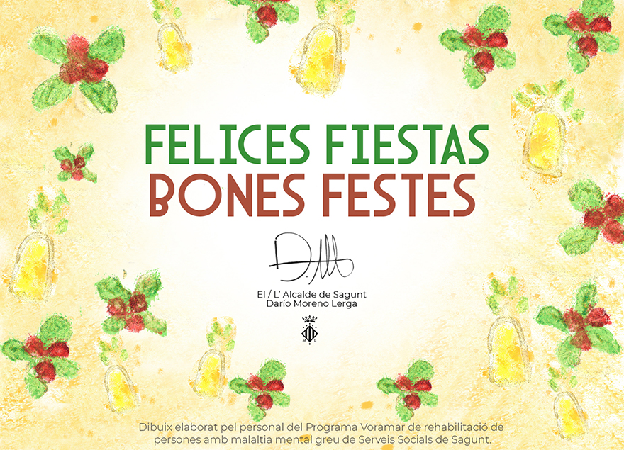 El programa Voramar diseña la felicitación navideña del Ayuntamiento de Sagunto para este año
