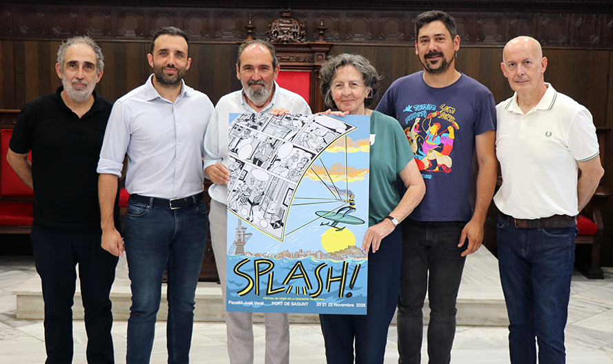 La Regidoria de Joventut i Infància presenta el cartell del Splash 2026, dissenyat per Elena Uriel i Sento Llobell
