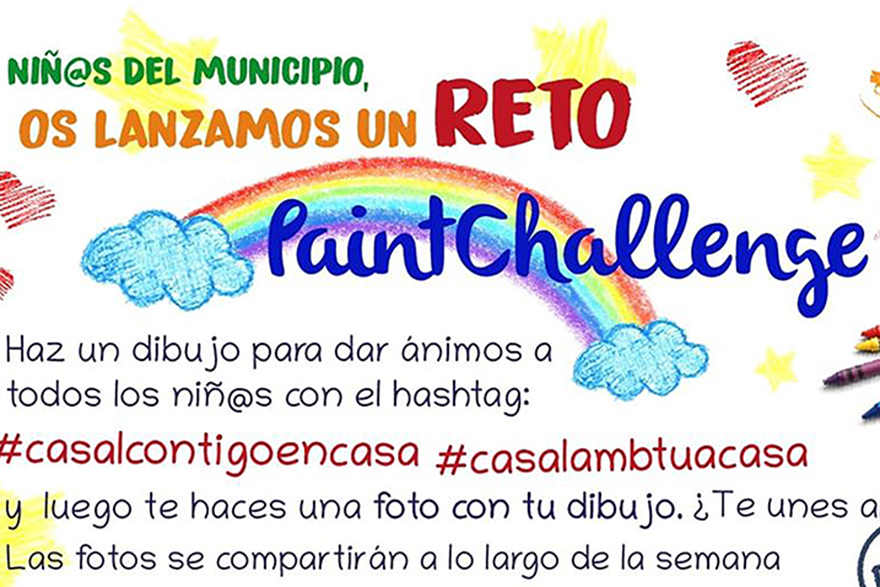 Dinakids reta a los y las menores del municipio a crear dibujos para animar a la población
