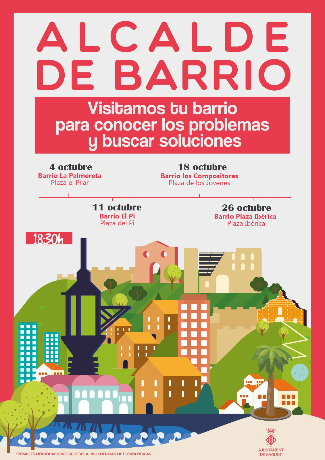 El encuentro Alcalde de Barrio tiene cita este mes en las zonas de la Palmereta, el Pi, los Compositores y plaza Ibérica