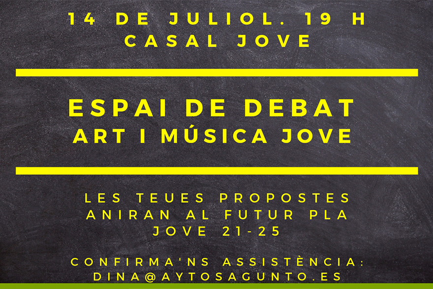 Juventud convoca a jóvenes creadores y creadoras de Sagunto para conocer sus propuestas artísticas para el Pla Jove